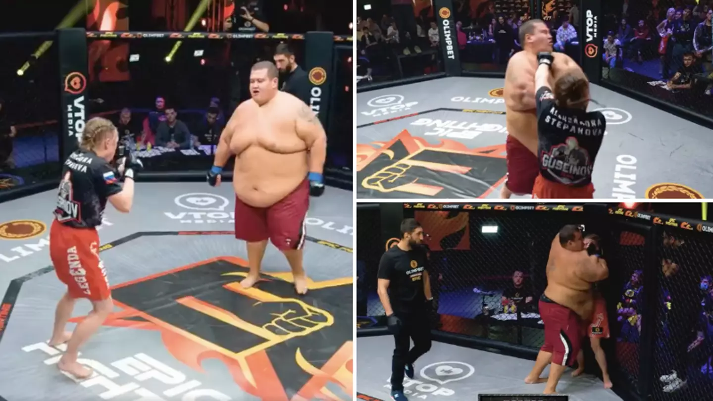 32 Stone Heavyweight Took On 8 Stone Female Fighter In Ultimate MMA Mismatch