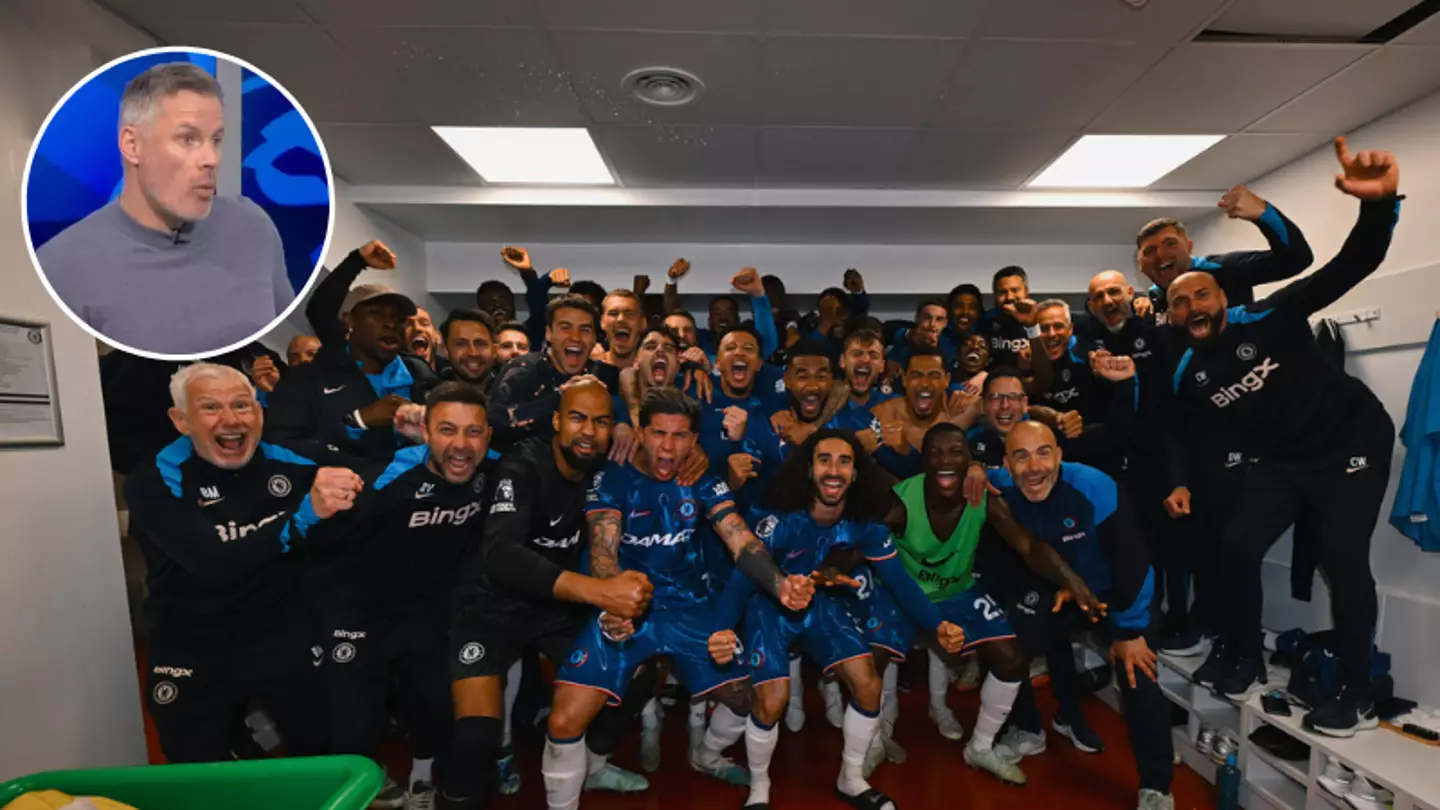 Chelsea player comes at Jamie Carragher out of nowhere after securing Champions League football on final day