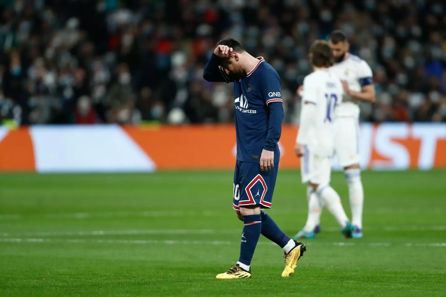Messi struggled to make an impact against Real Madrid (Image: PA)
