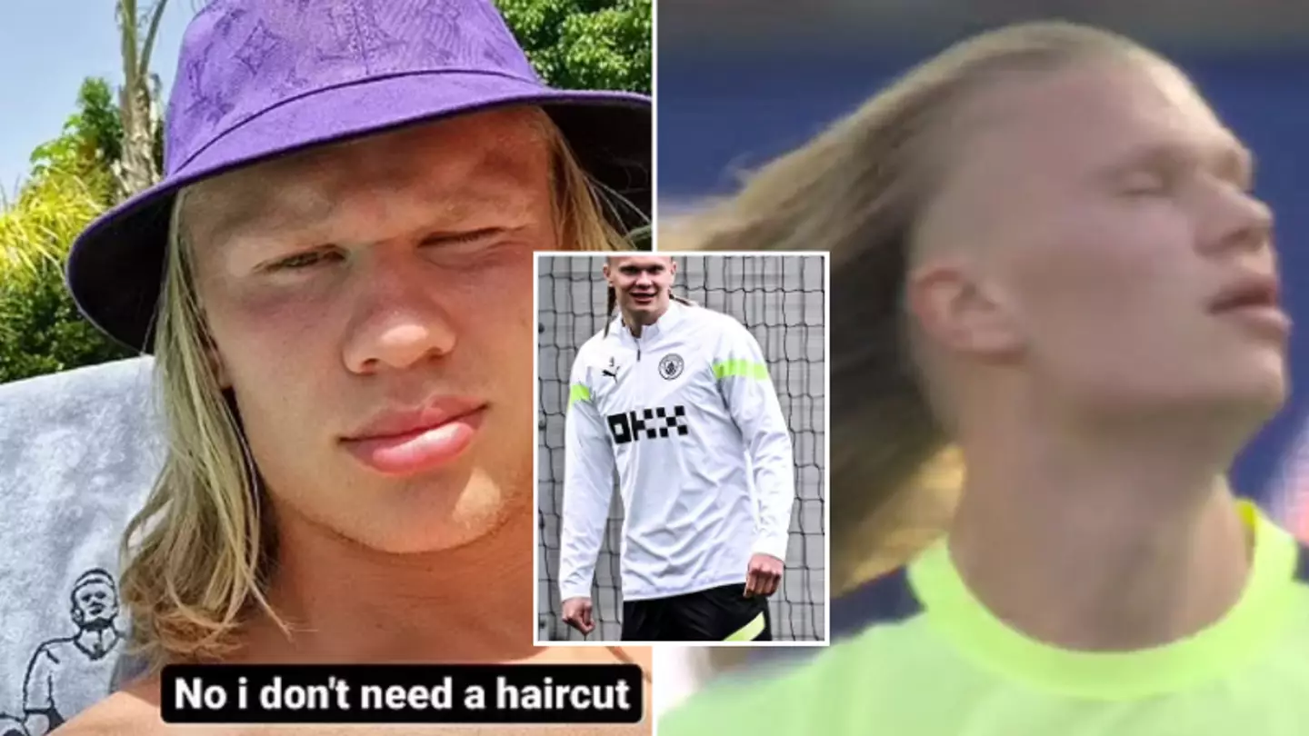 Erling Haaland's new hair has got fans talking ahead of Bayern Munich Champions League clash