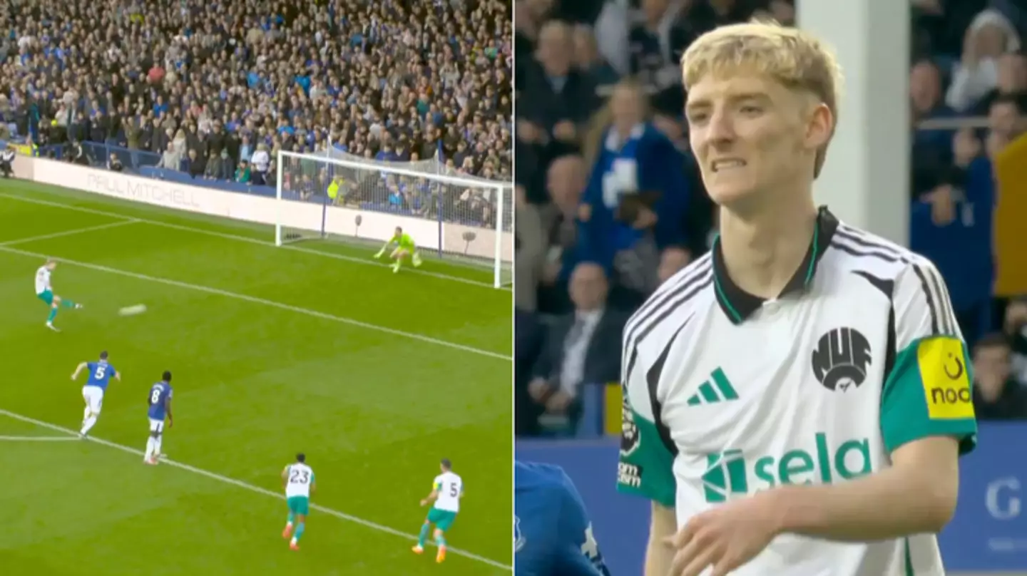 Everton savagely mock Anthony Gordon after his penalty miss for Newcastle United