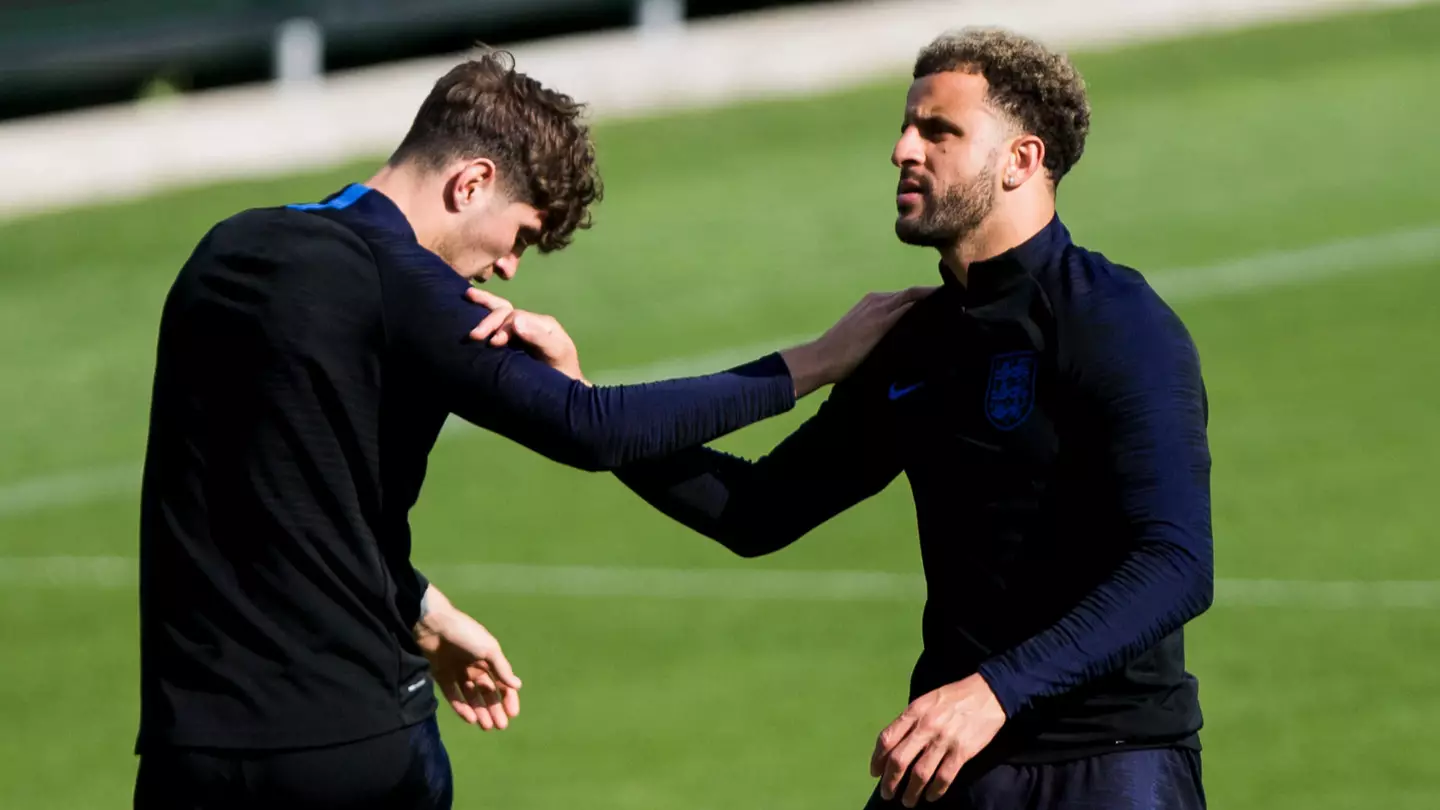 John Stones and Kyle Walker on England duty.