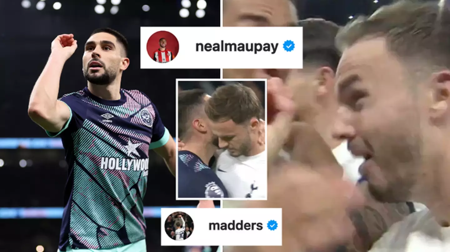 Neal Maupay continues James Maddison feud on social media after celebration spat during Spurs vs Brentford