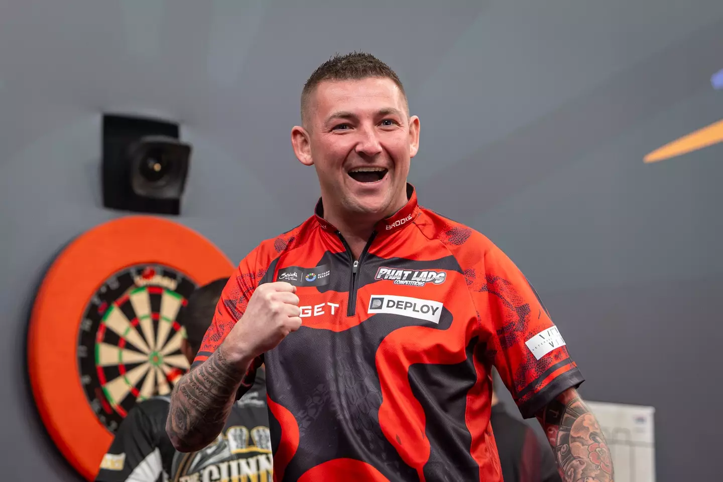 Aspinall played in the first darts event in Saudi Arabia. Image: Getty