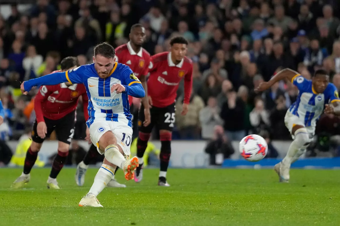 Alexis Mac Allister puts his penalty away in style. Image: Alamy