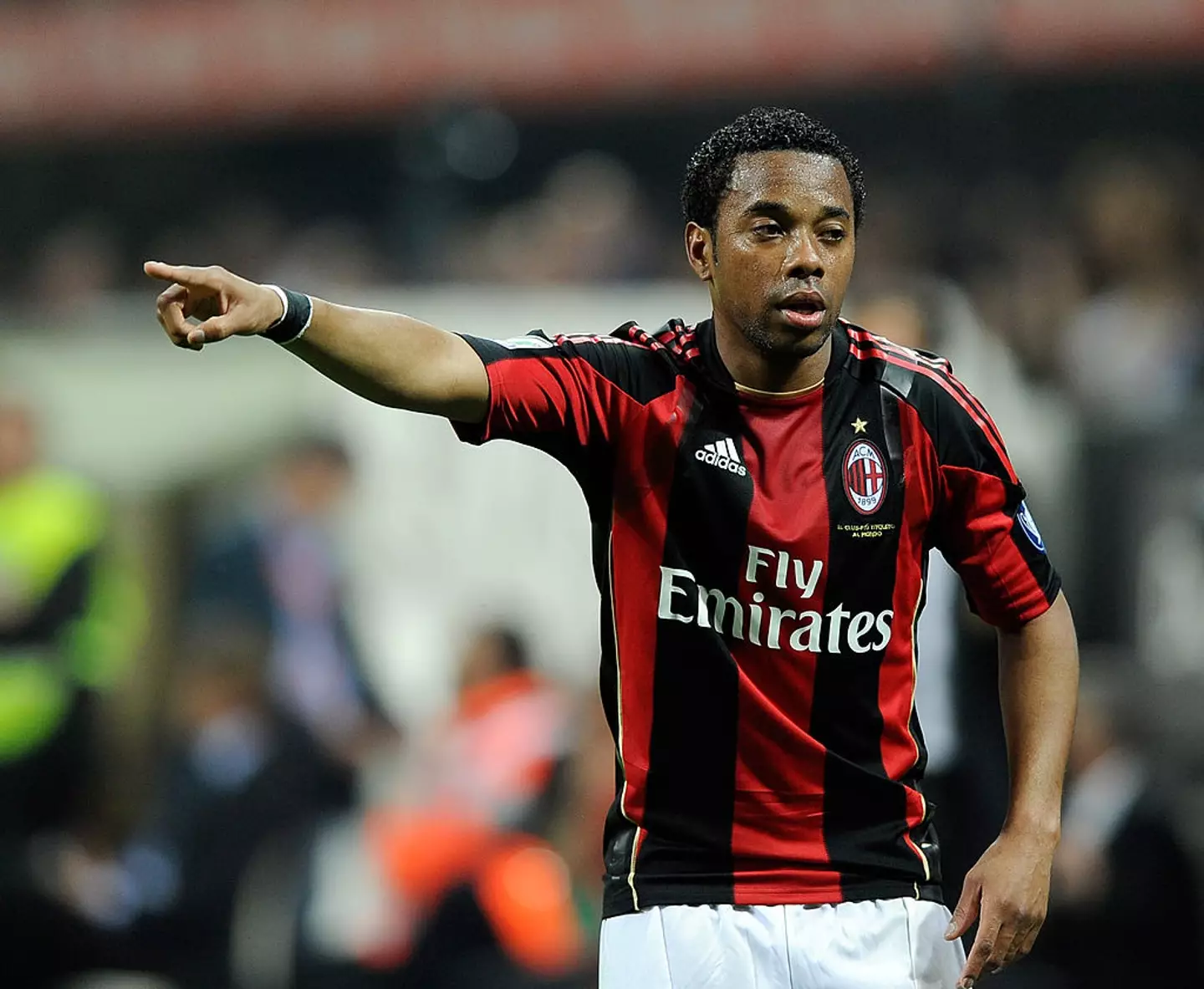 Robinho playing for AC Milan (