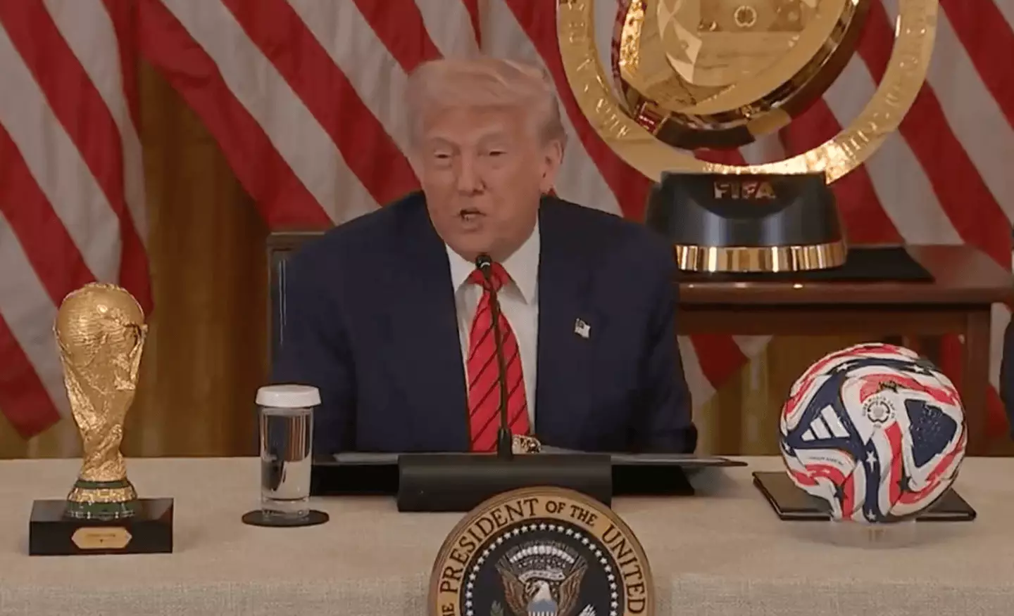 President Donald Trump pictured at a press conference (Image: White House/Twitter)