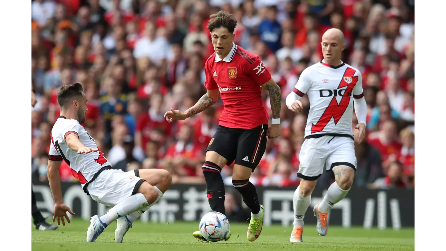 Alejandro Garnacho at Old Trafford against Rayo Vallecano. (Man Utd)