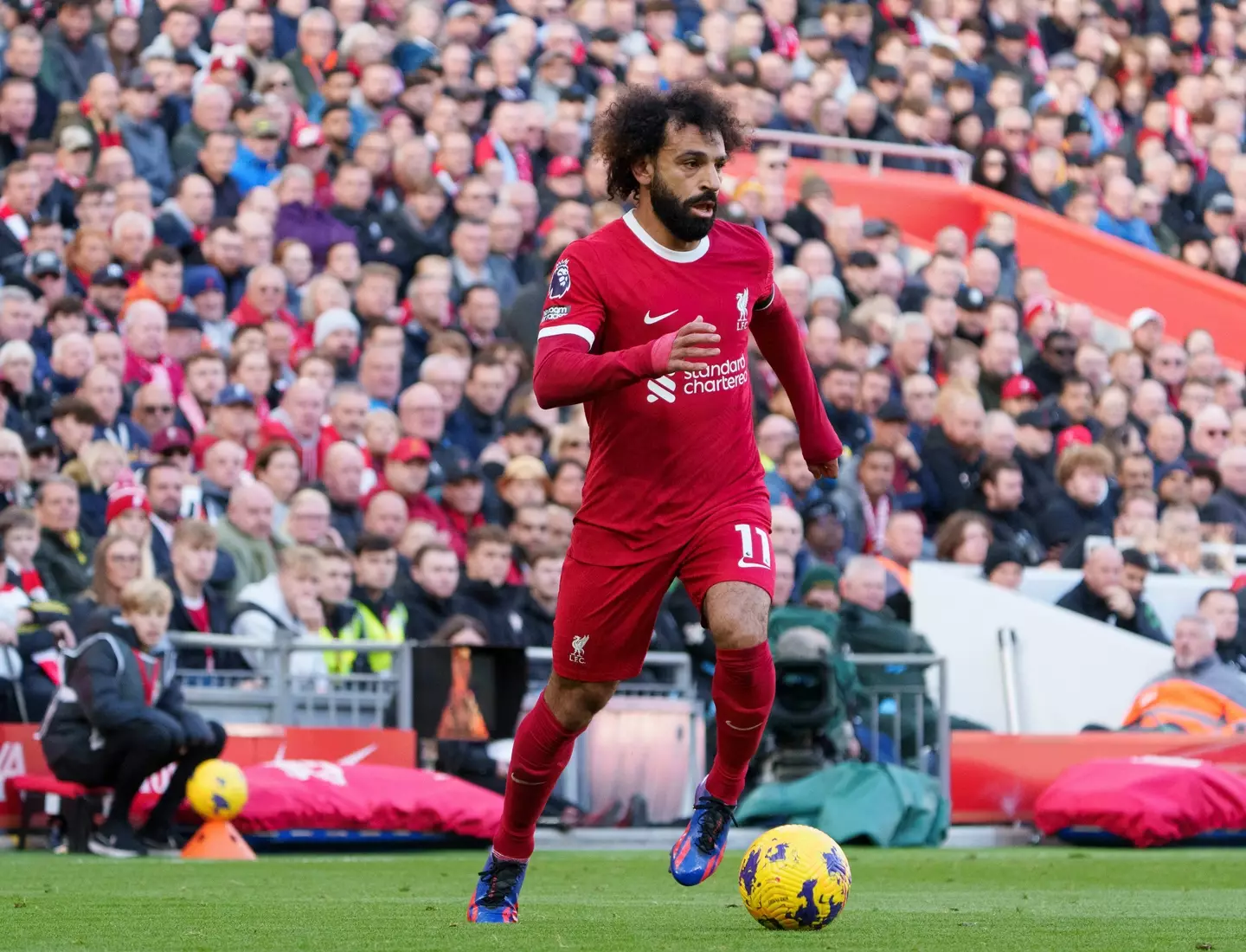 Mohamed Salah in action for Liverpool. Image: Getty