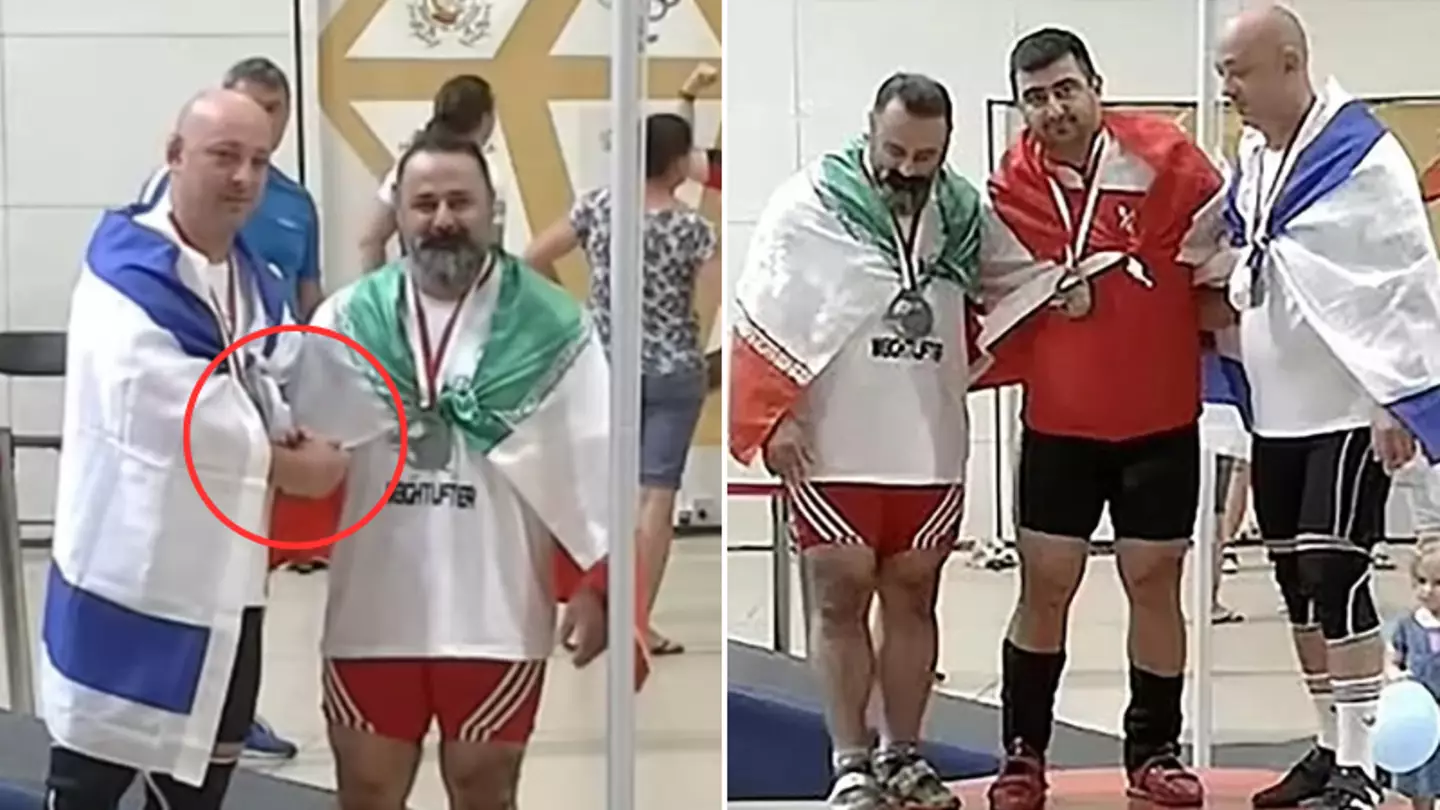 Weightlifter was banned for life from competing in the sport after shaking hands with competitor