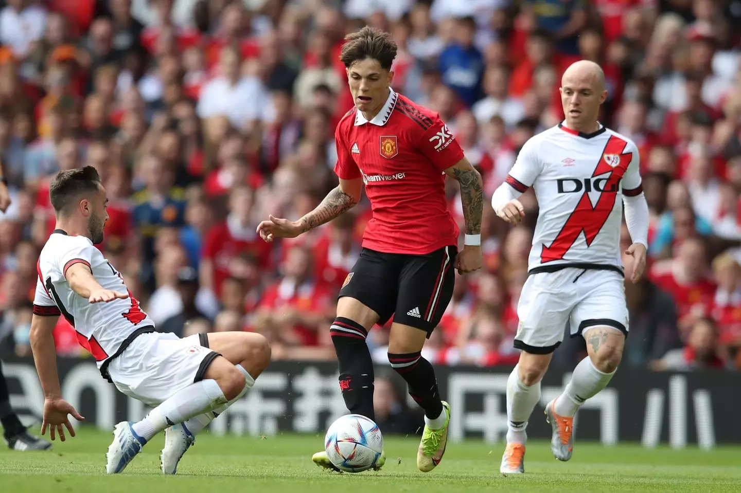 Alejandro Garnacho at Old Trafford against Rayo Vallecano. (Man Utd)