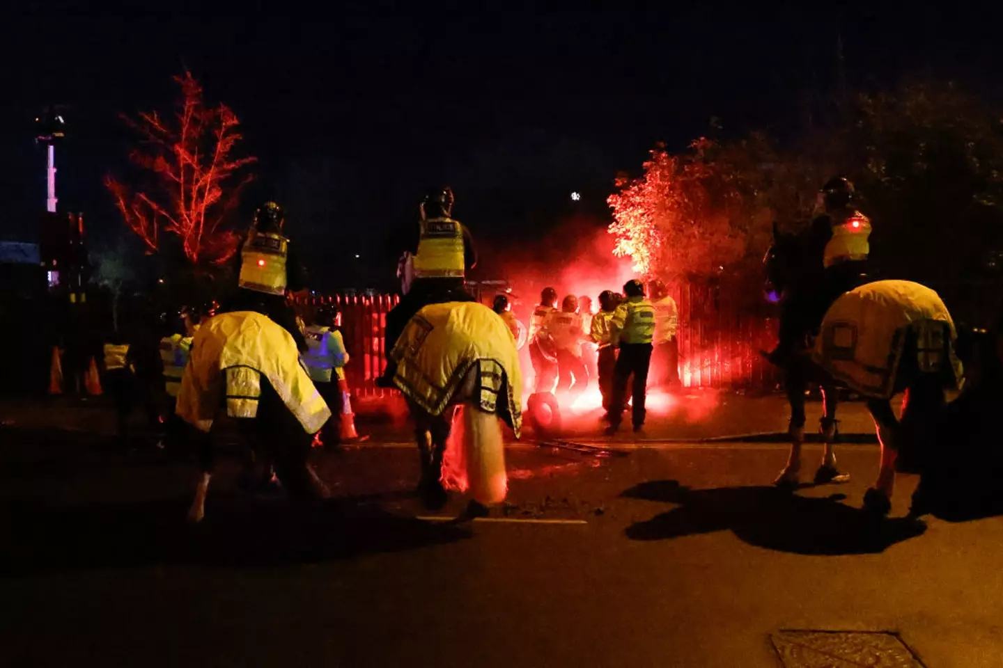 Legia Warsaw fans caused issues outside of Villa Park (Credit:Getty)