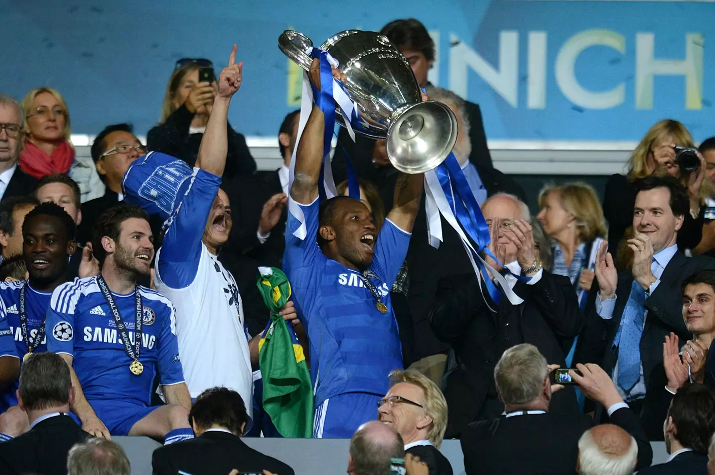 Drogba lifts the Champions League trophy in Munich (Image: PA)