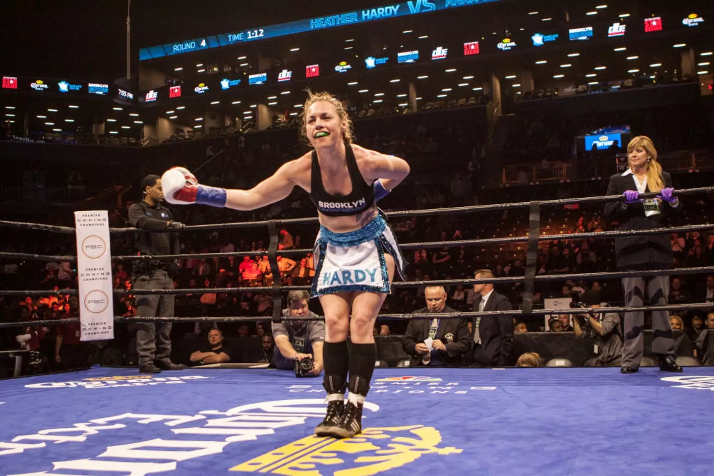 Heather Hardy was the WBO Featherweight champion. (Bill Tompkins/Getty Images)