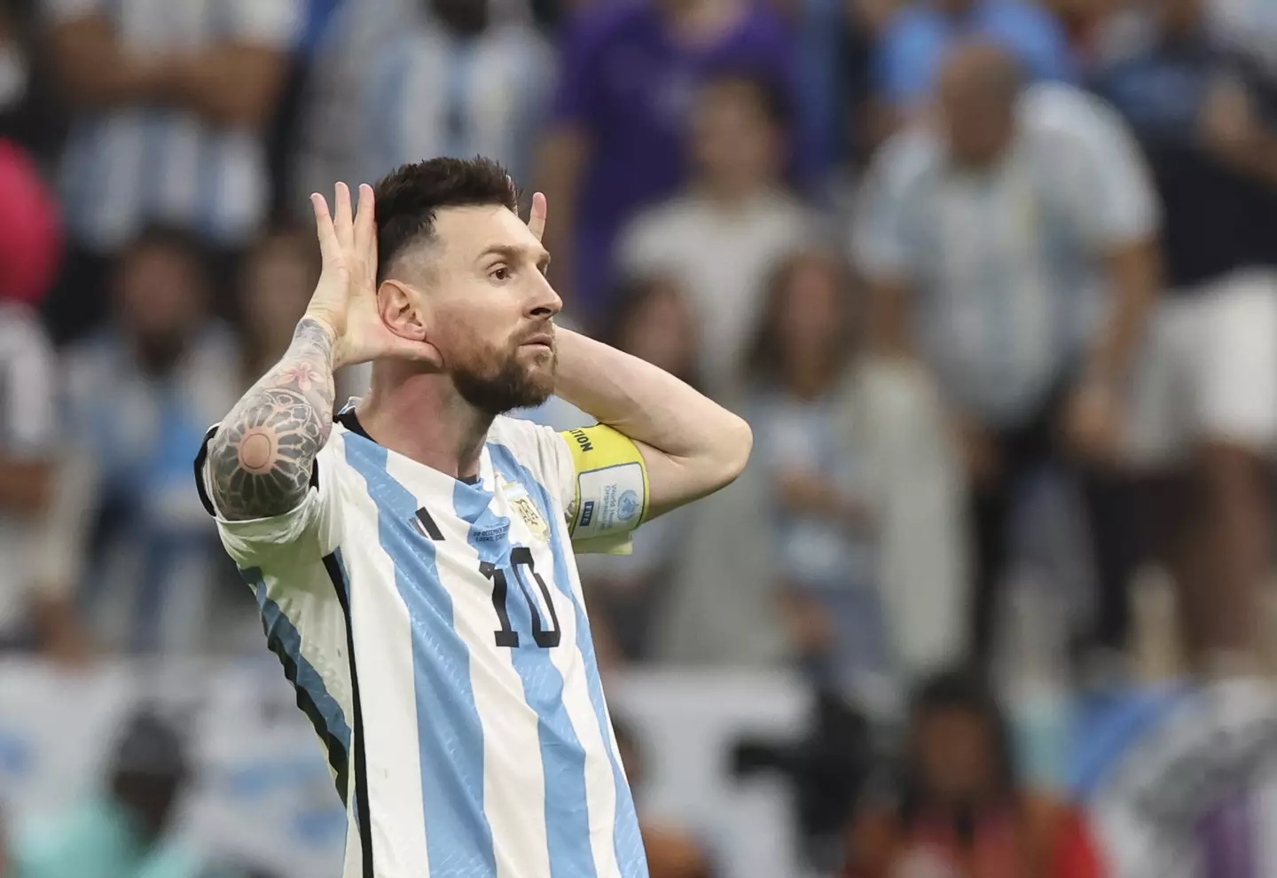 Messi during the World Cup. (Image