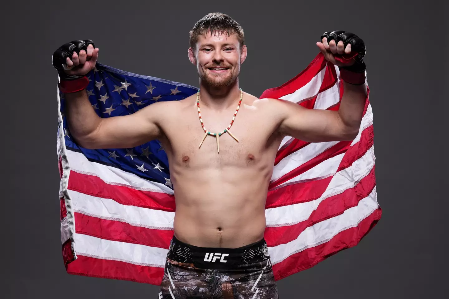Bryce Mitchell poses for a picture after his UFC 310 victory. Image: Getty