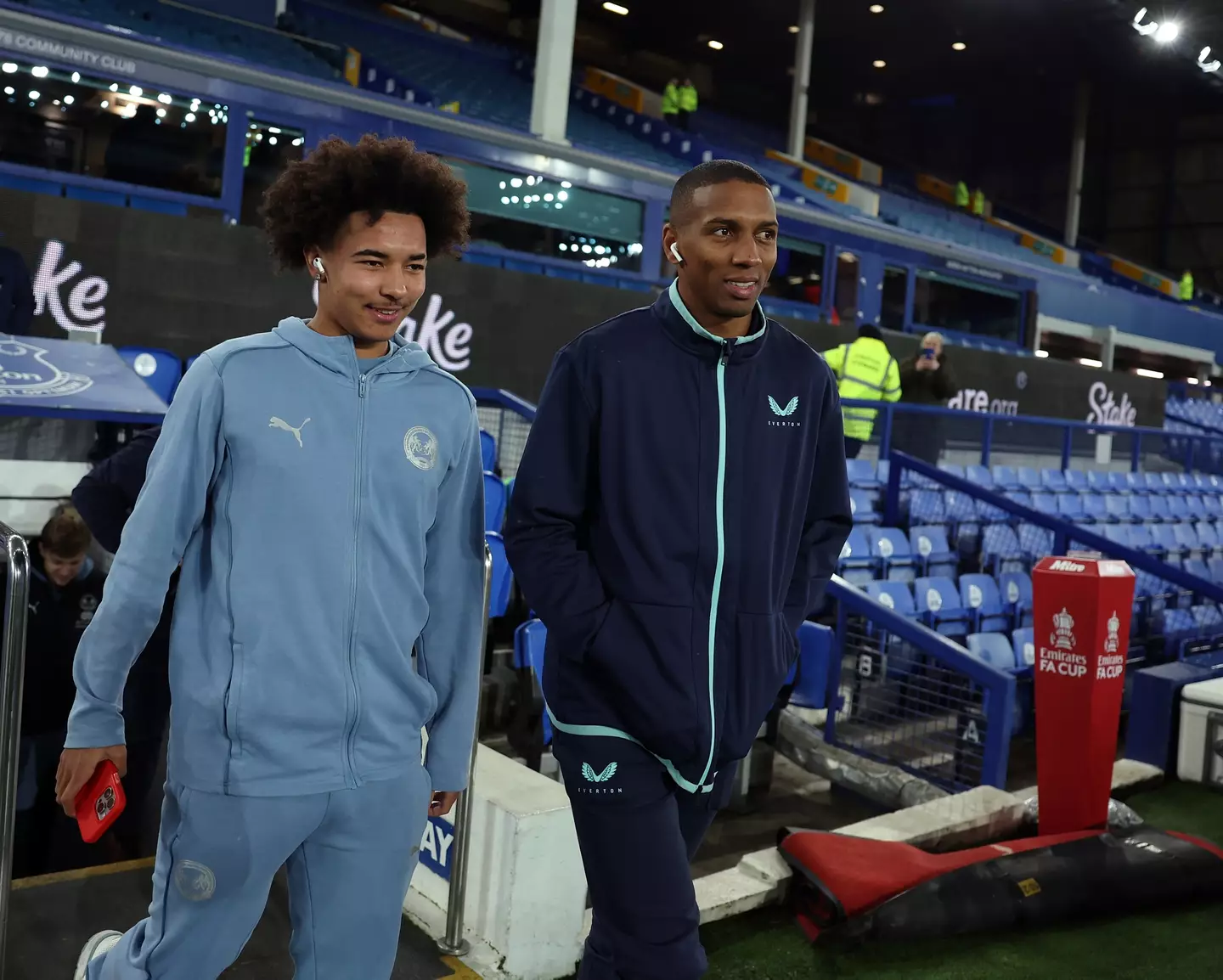 Ashley and Tyler Young ahead of kick-off. Image credit: Getty