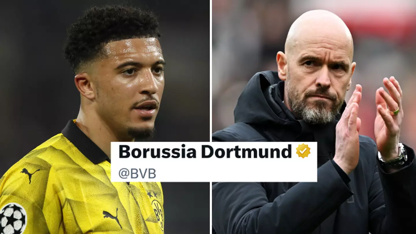 Borussia Dortmund's official account aims dig at Erik ten Hag and Man Utd over Jadon Sancho 