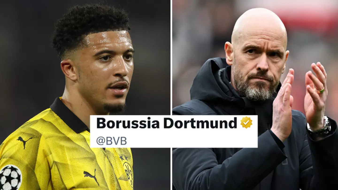 Borussia Dortmund's official account aims dig at Erik ten Hag and Man Utd over Jadon Sancho