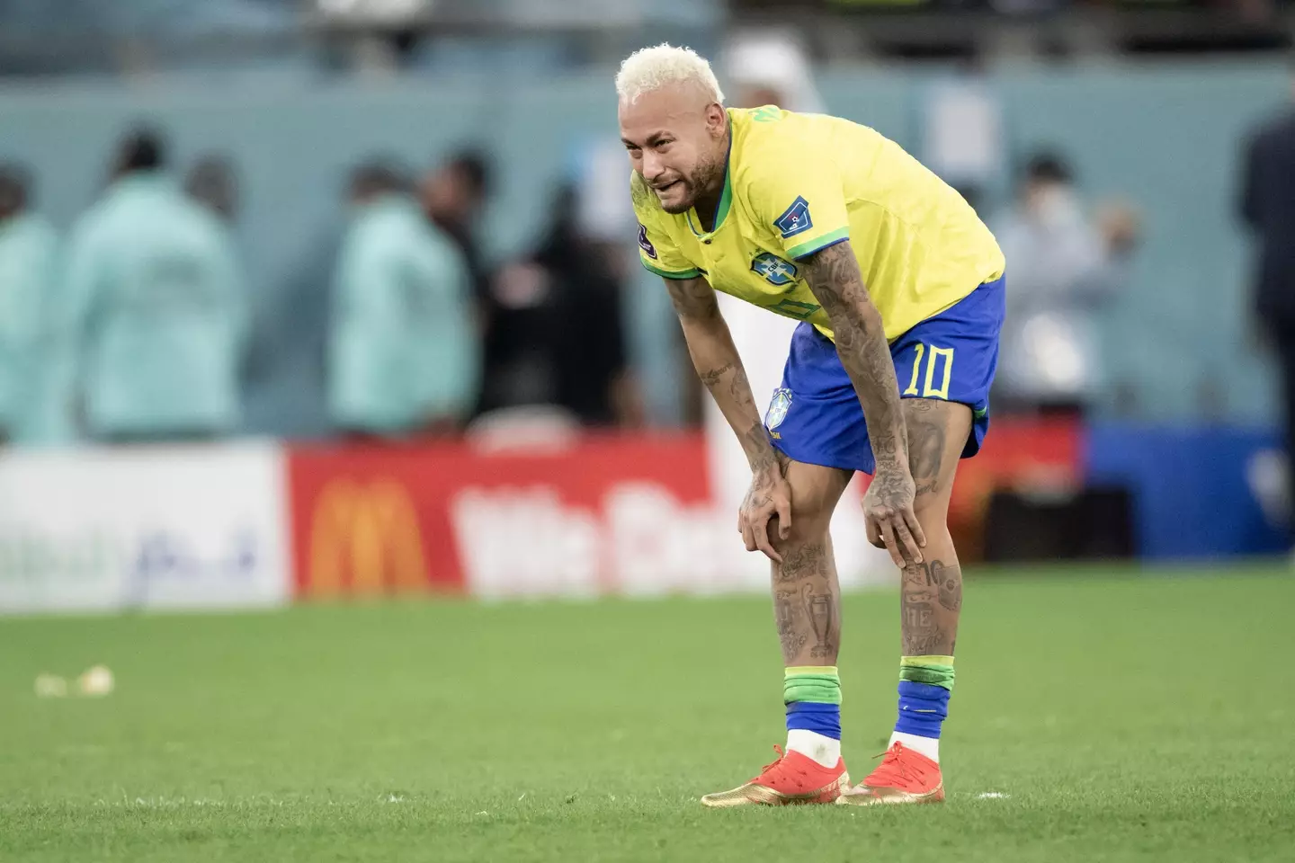 Neymar was left distraught by Friday's loss. Image: Alamy