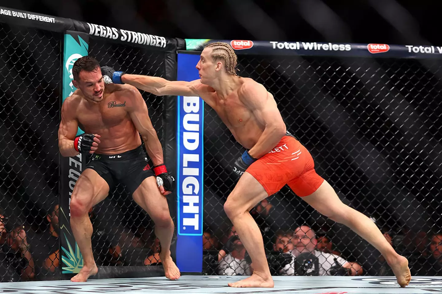 Paddy Pimblett defeated Michael Chandler via TKO at UFC 314. (Image: Getty)