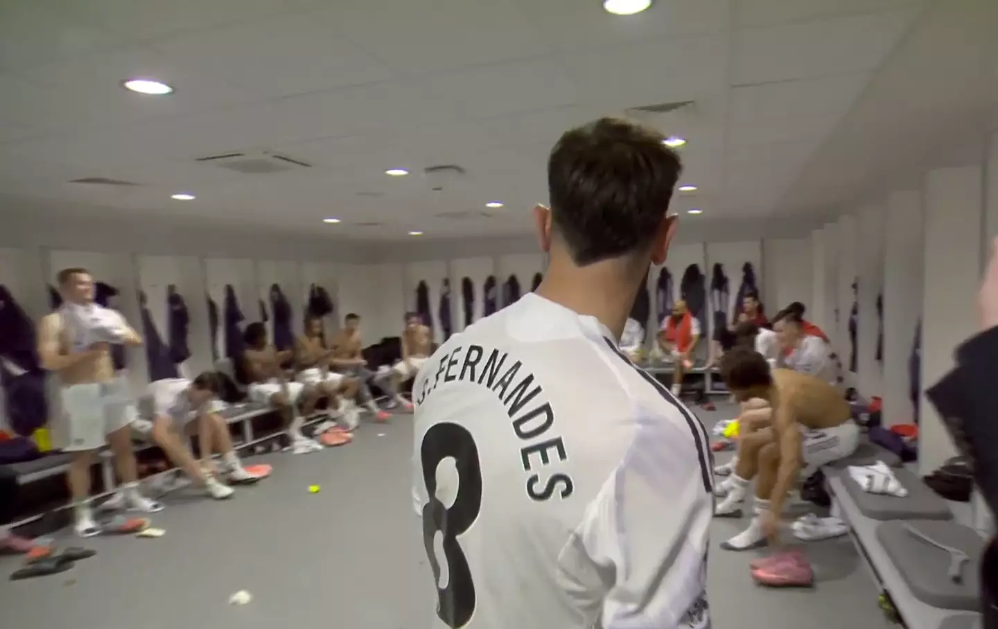 Bruno Fernandes made a comment to Harry Maguire in the dressing room following Manchester United's win over Liverpool. Image: Getty