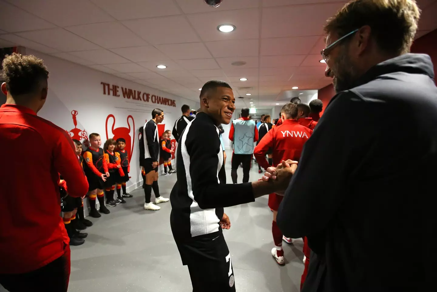 Mbappe and Klopp during a rare meeting. (Image