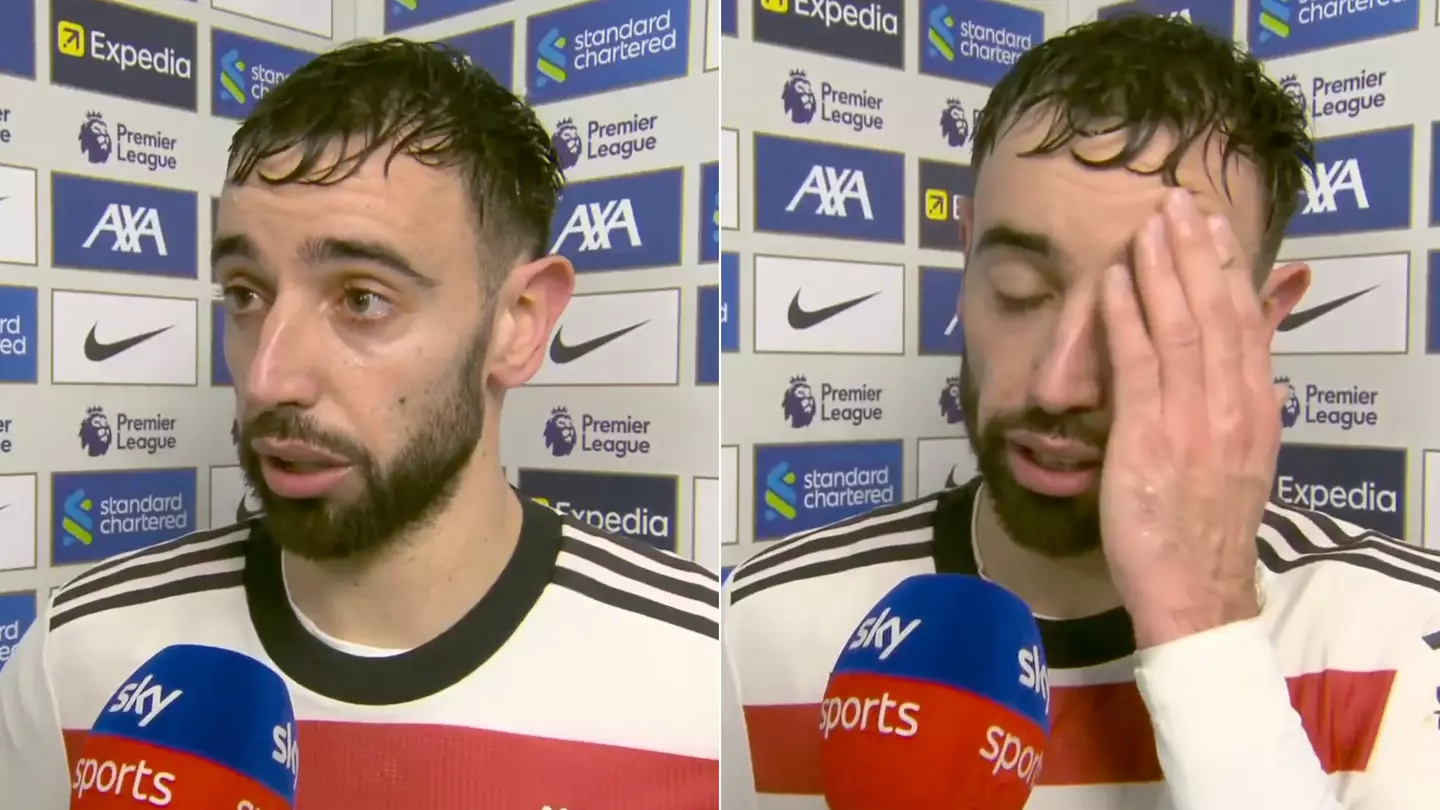 Bruno Fernandes' brutally honest post-match interview after Man United's draw against Liverpool goes viral