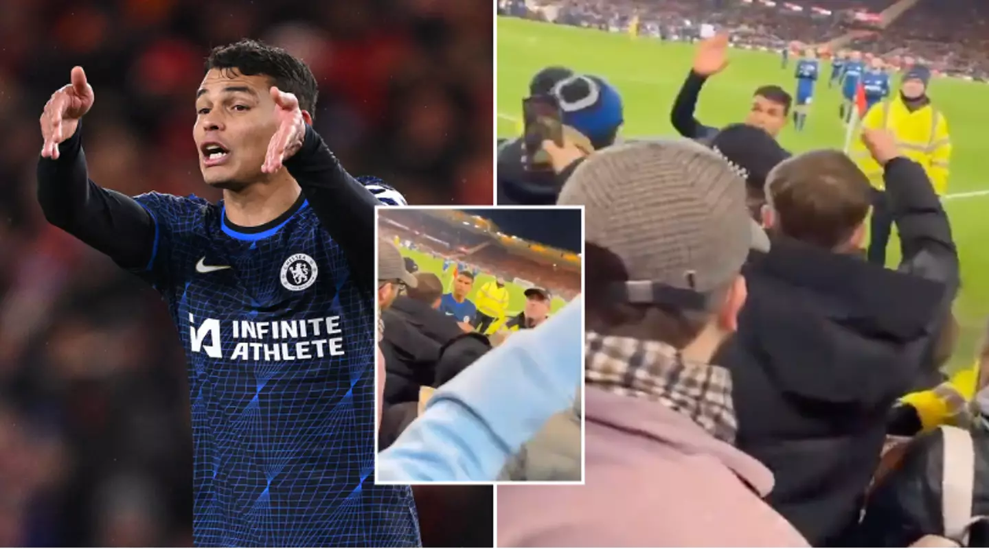 Fan footage shows Thiago Silva's interaction with 'fuming' Chelsea fans after Middlesbrough defeat