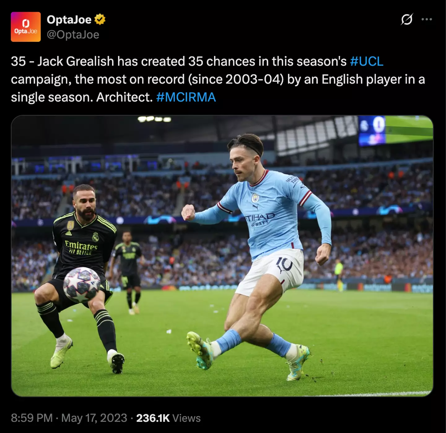 Image: Twitter/@OptaJoe