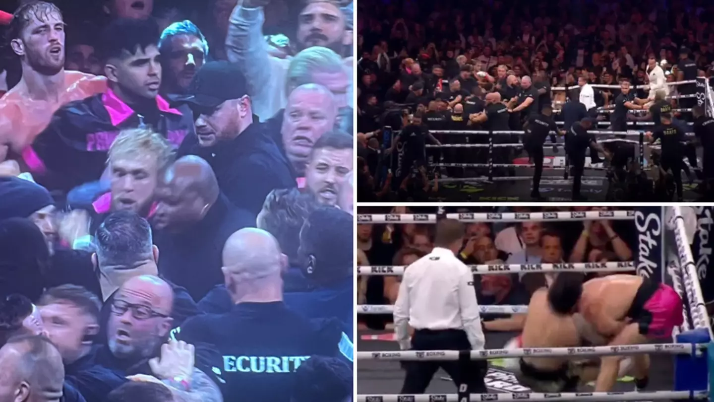 Dillon Danis disqualified after attempting MMA guillotine choke on Logan Paul as fight ends in huge brawl