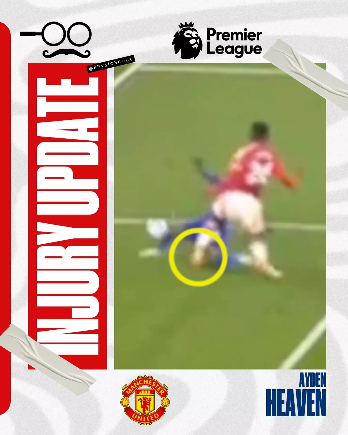 Heaven's injury was analysed by a football injury expert. Image: Getty