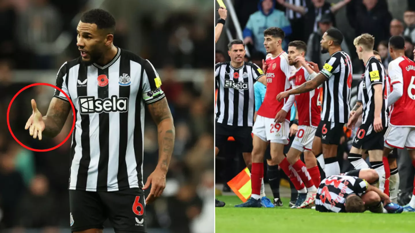 Jamaal Lascelles hits out at  'unacceptable' conduct from Arsenal player, it was disgraceful