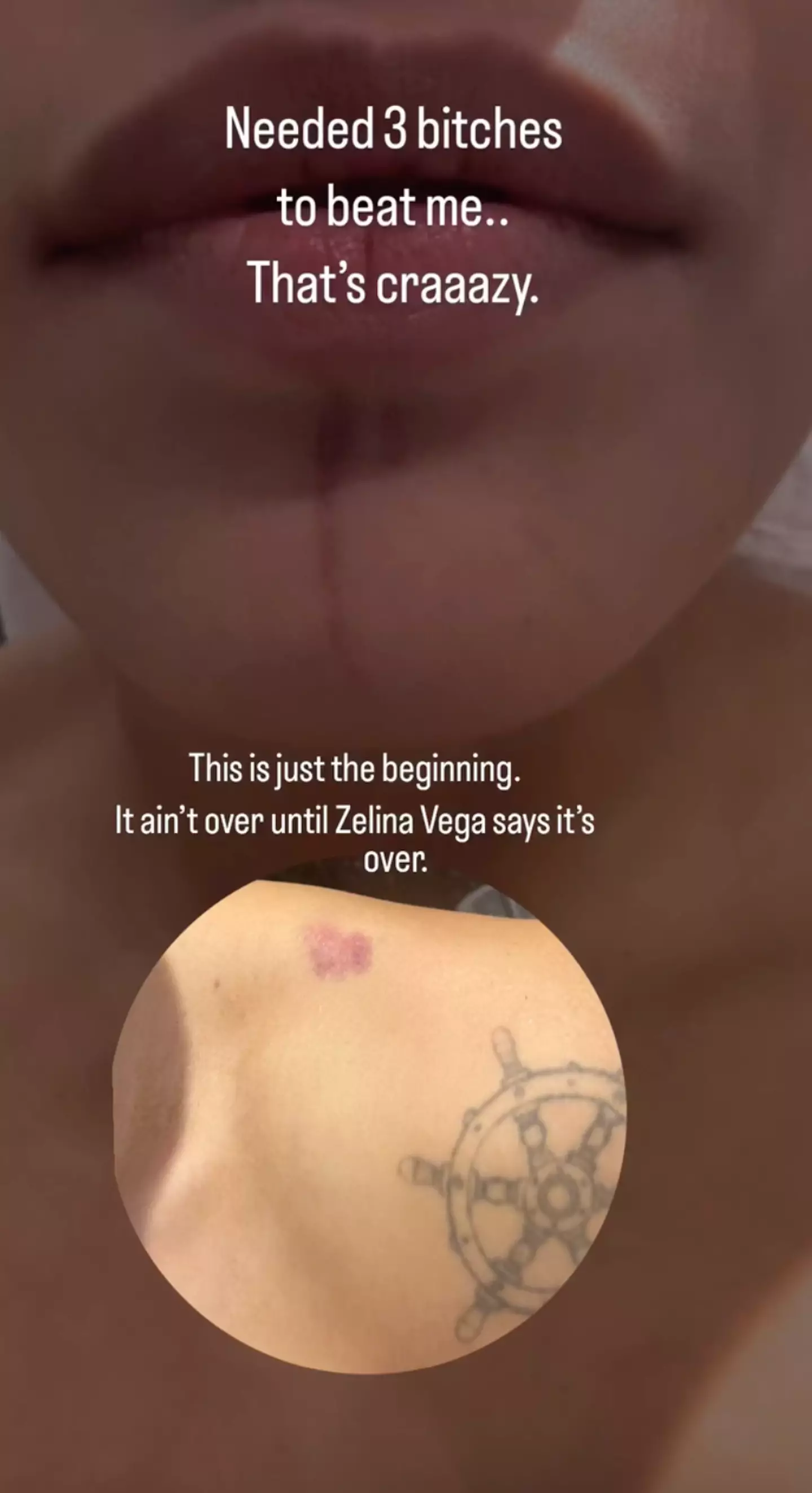 Zelina Vega took to Instagram after her match involved a wardrobe malfunction. Image: @zelinavegawwe