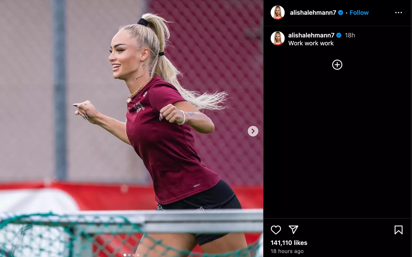 Image: Instagram/@alishalehmann7