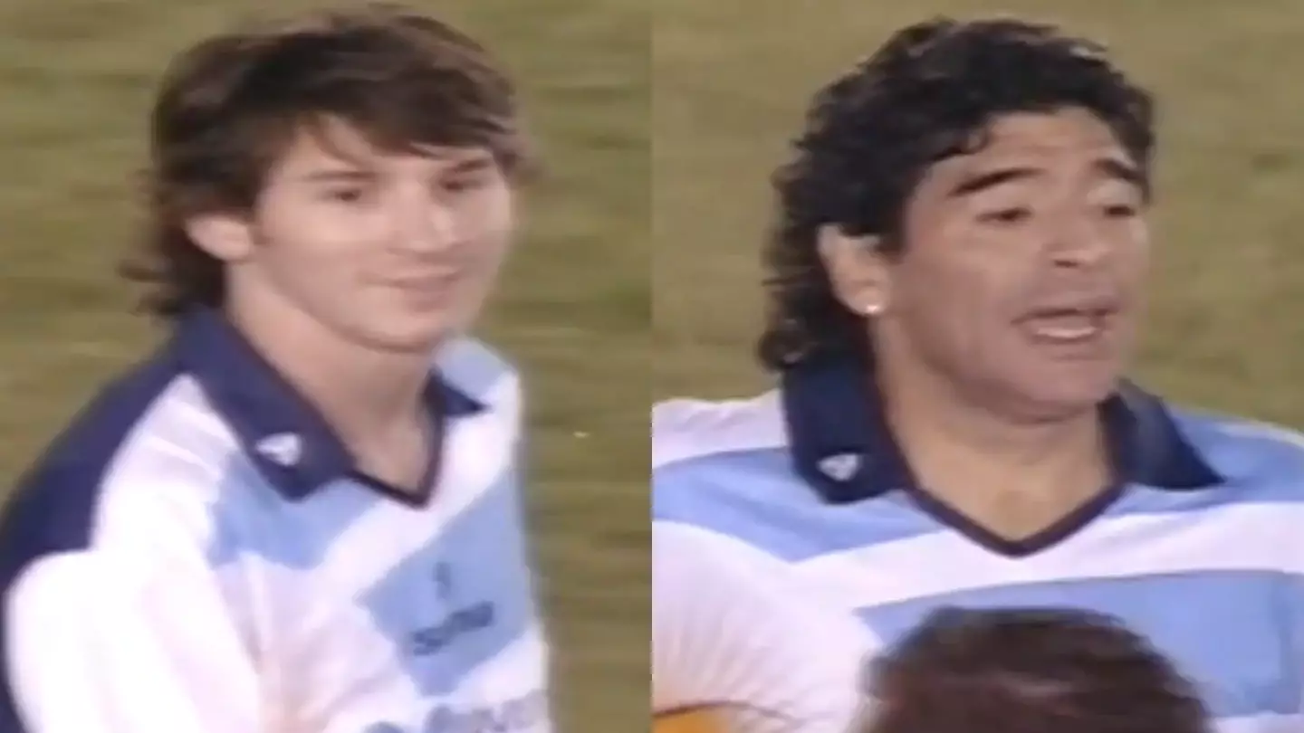 What happened when Lionel Messi and Diego Maradona played on the same team for the one and only time in all-star charity match