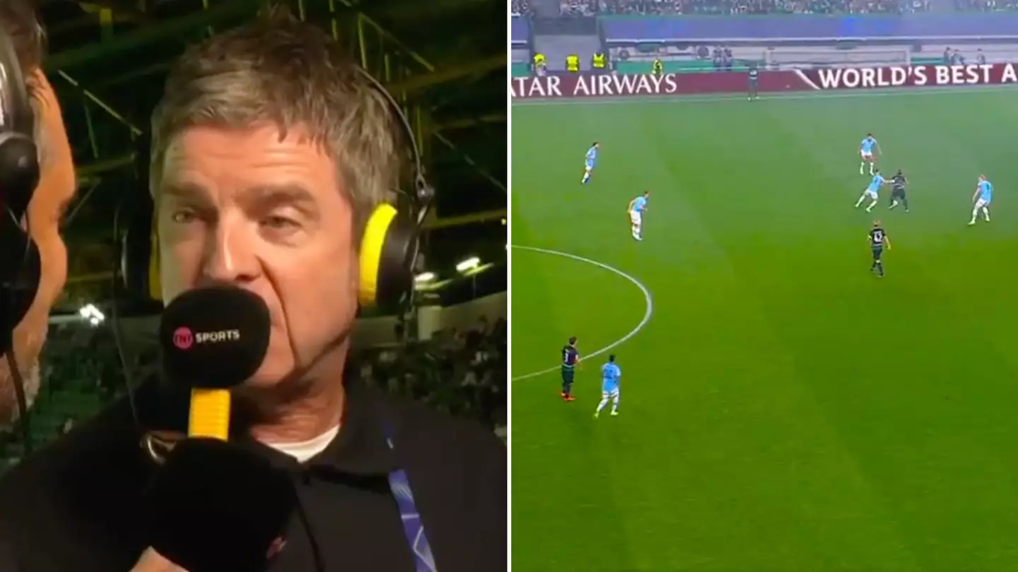 Fans in total disbelief at what Noel Gallagher said seconds into Man City's game against Sporting