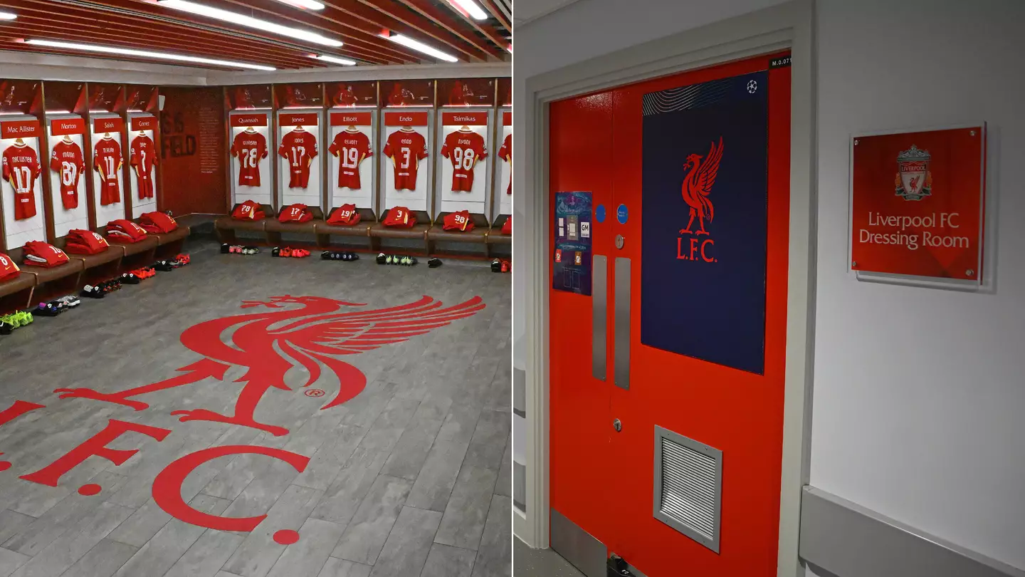 Why the shirts of two recent Man United legends are permanently displayed in Liverpool's away dressing room at Anfield