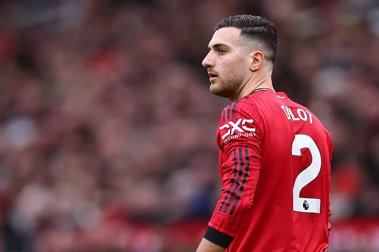 Diogo Dalot escaped a red card during the Manchester derby (Credit:Getty)