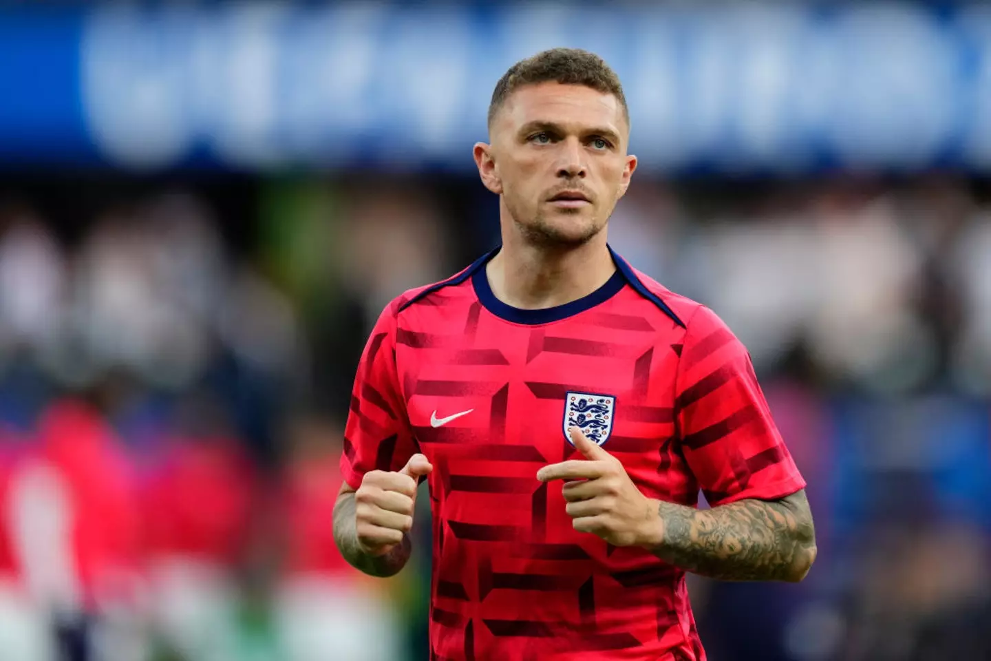 Newcastle defender Kieran Trippier in action for England at Euro 2024 -