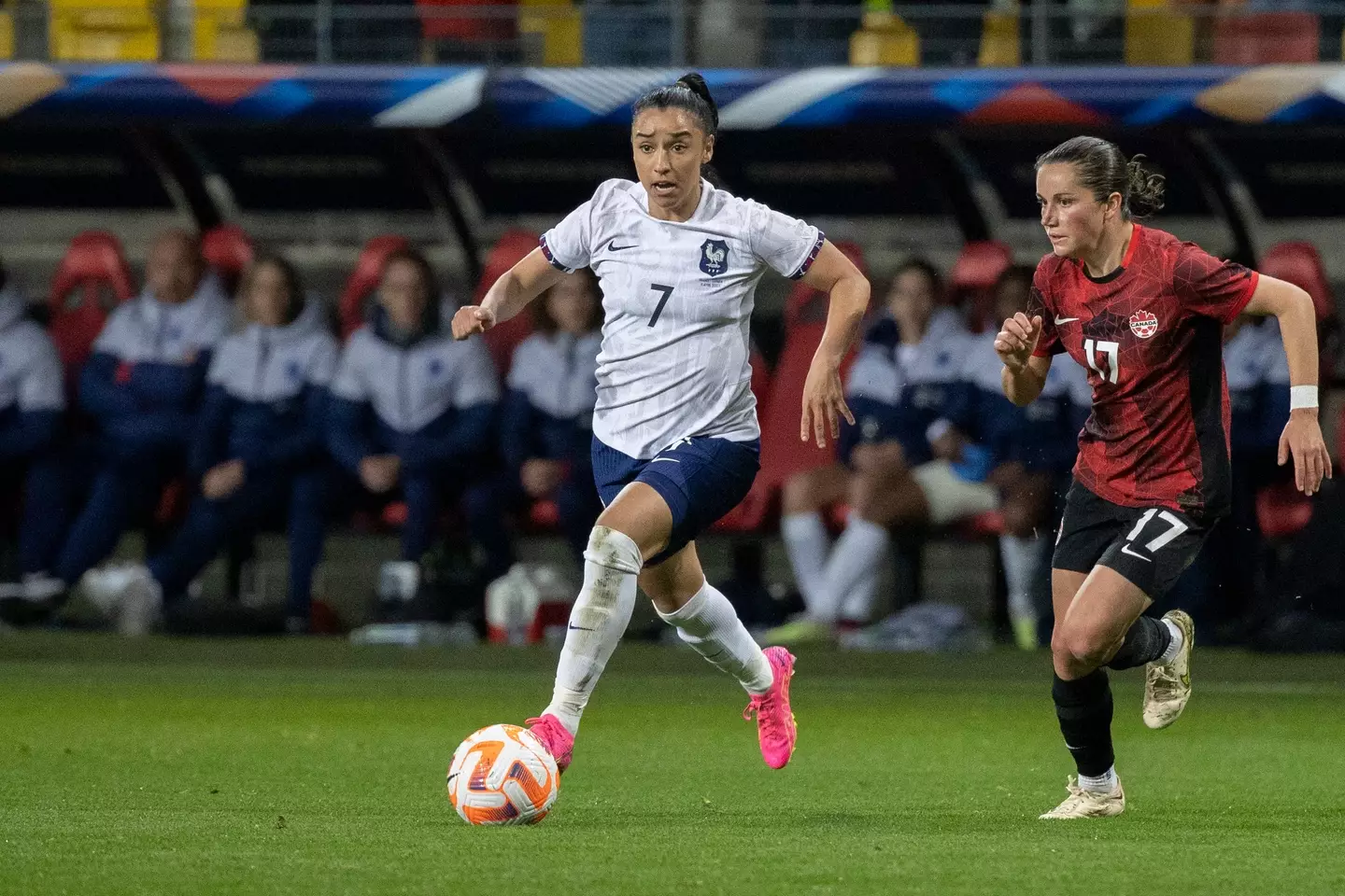 It's Sakina Karchaoui not Antoine Griezmann who will hope to impress this summer. Image: Getty