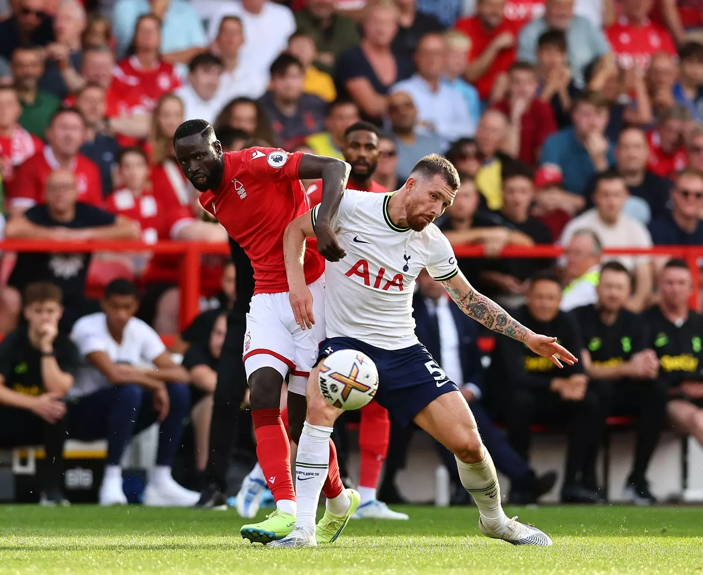 The incident occurred at Sunday's match between Nottingham Forest and Tottenham (Image: Alamy)