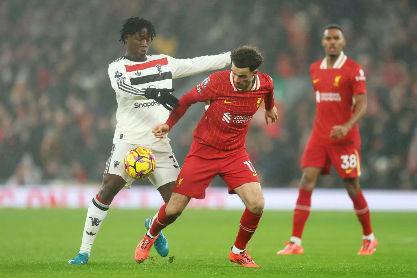 Kobbie Mainoo performed well against Liverpool (Credit:Getty)