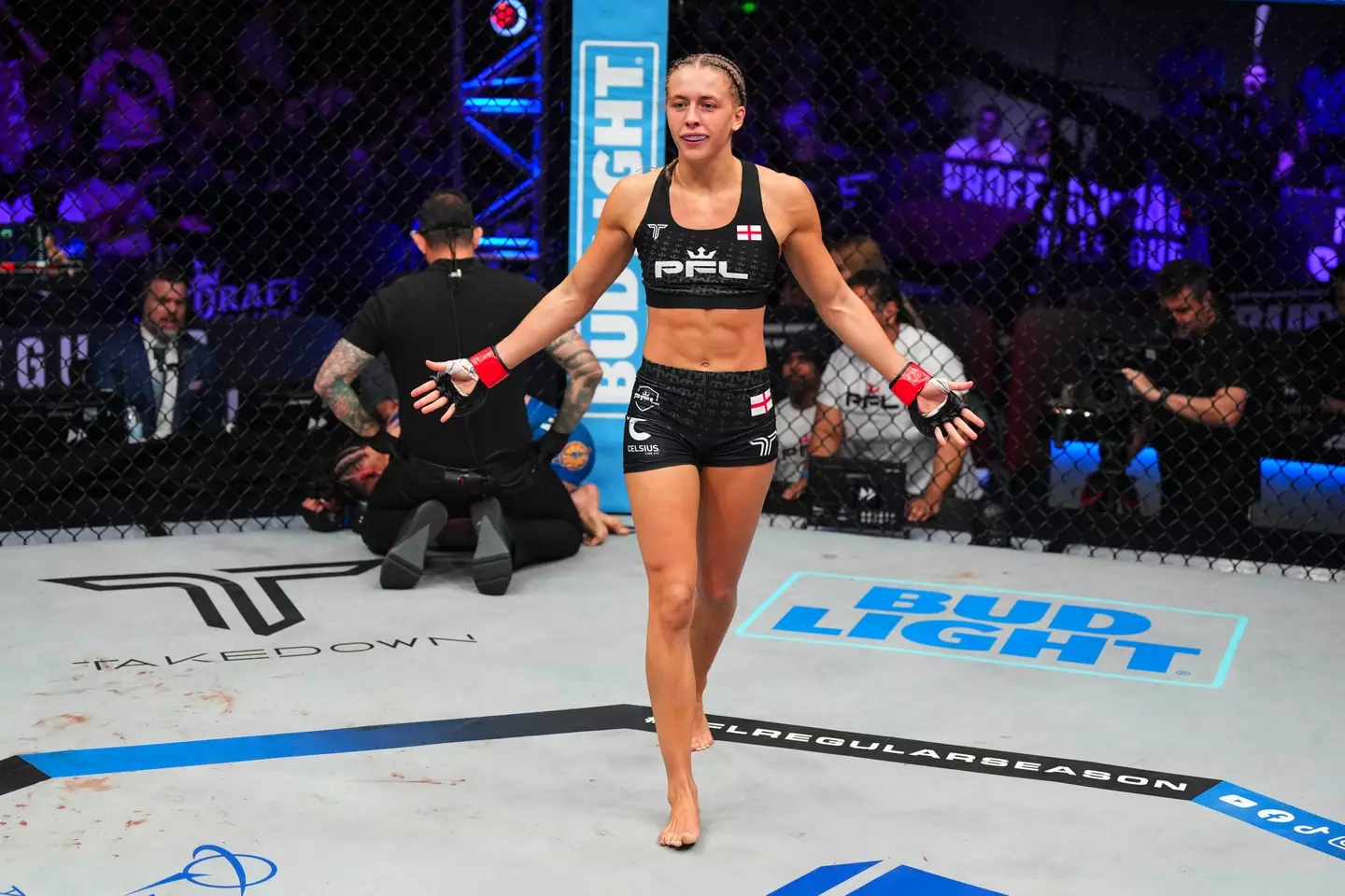 Dakota Ditcheva beat Taila Santos to win the 2024 PFL women's flyweight title at last month's PFL World Championship Finals. Image: Getty