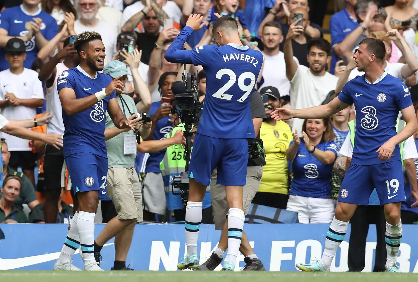 Reece James celebrates his goal against Spurs. (Alamy)