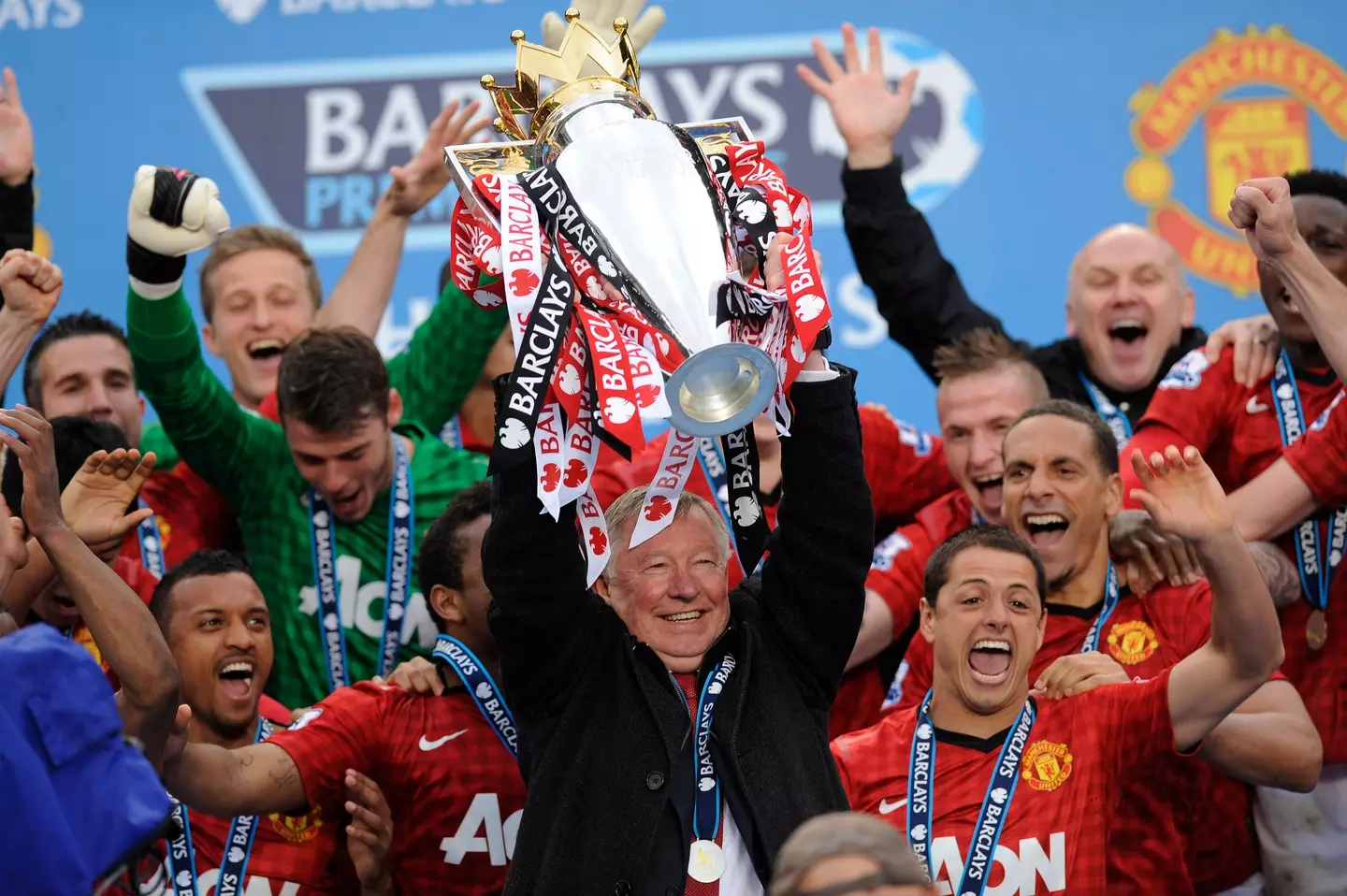 Manchester United winning their last Premier League title back in the 2012/13 season. Image: Getty
