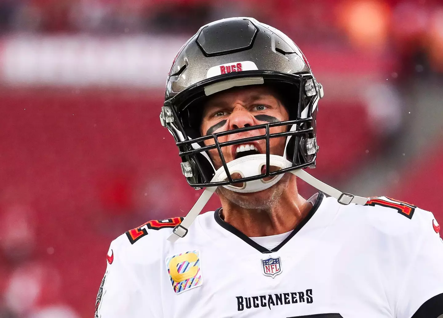 Former NFL star Tom Brady in action for the Tampa Bay Buccaneers (Image: Alamy)