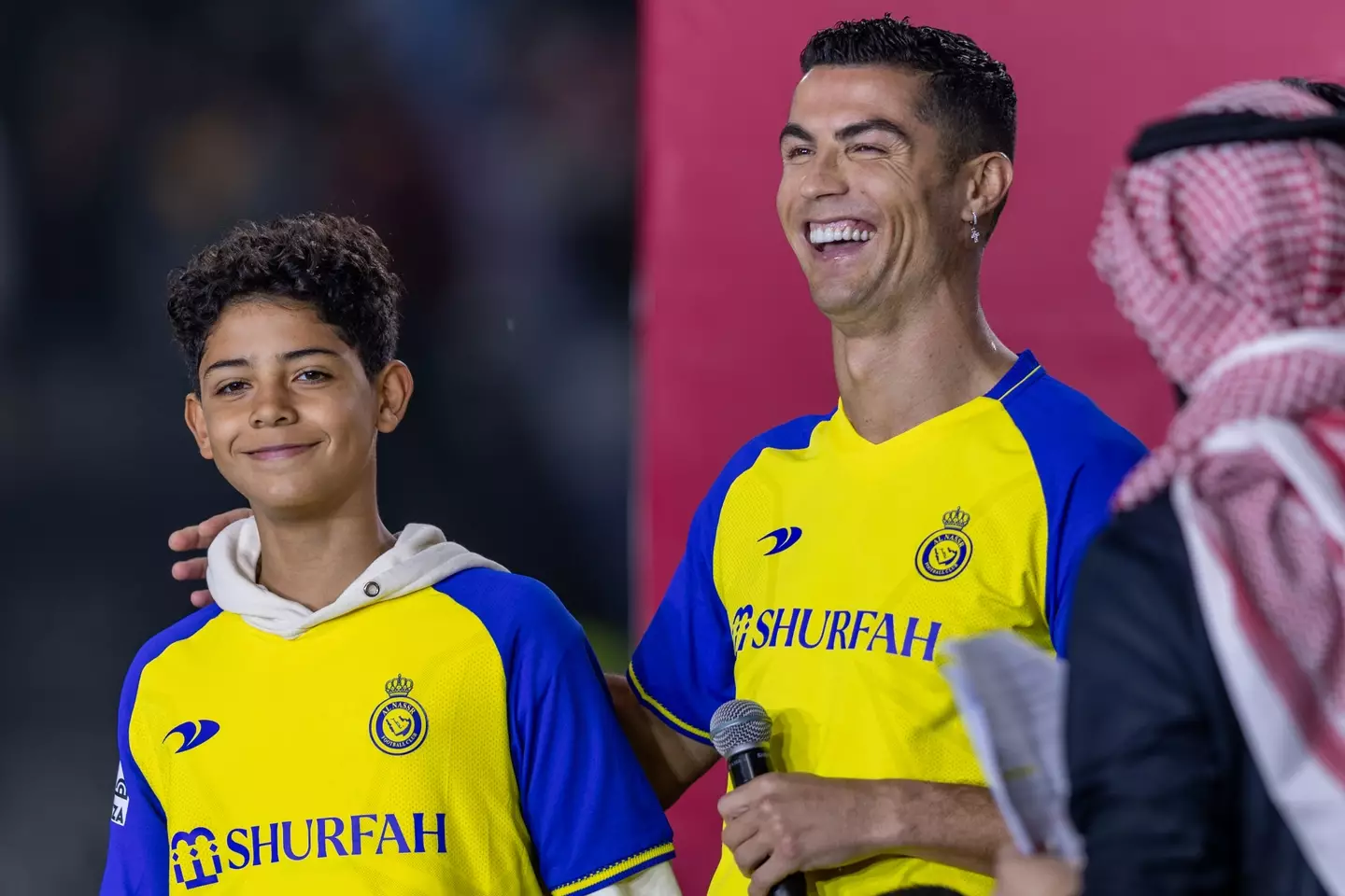 Cristiano Ronaldo with his son Cristiano Ronaldo Jr. Image: Getty