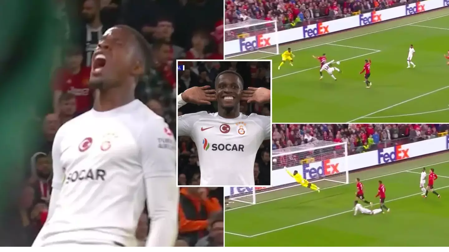 Wilfried Zaha cups his ears to Old Trafford crowd after scoring against former club Man Utd