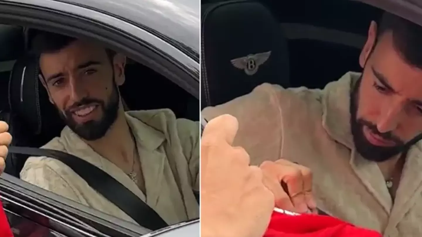 Video of Bruno Fernandes stopping for a fan goes viral after Man United make him captain